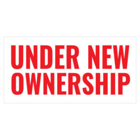 Under New Ownership Text Only Banner