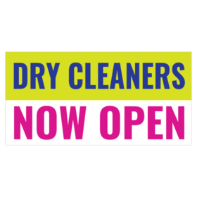 Dry Cleaners Now Open Banner