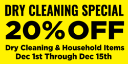 Dry Cleaning % Off Special Banner