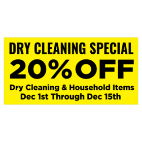 Dry Cleaning % Off Special Banner