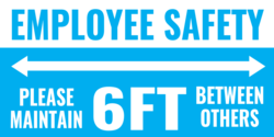 6 FT Employee Safety Distancing Banner