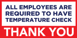 Employee Temperature Check Notice Banner