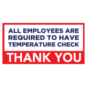 Employee Temperature Check Notice Banner