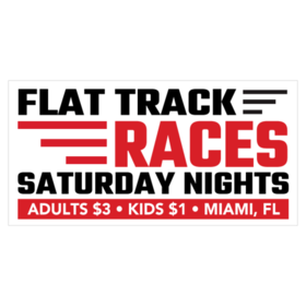 Flat Track Races Saturday Nights Banner