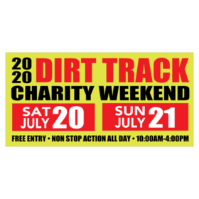 Dirt Track Charity Weekend Banner