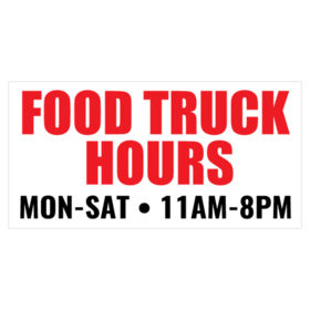 Food Truck Hours Open Banner