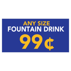 Gas Station Fountain Drink Banner