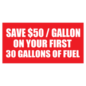 Gas Station Save On Gas Banner