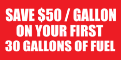 Gas Station Save On Gas Banner