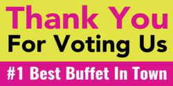 Best Buffet In Town Thank You Banner