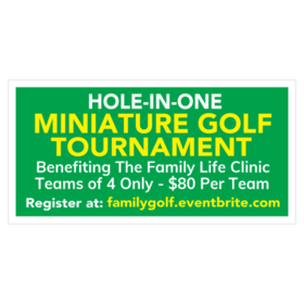 Hole In One Miniature Golf Tournament Banner