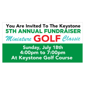 Annual Miniature Golf Fundraiser Banner