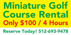 Miniature Golf Course Rental Banner