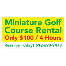 Miniature Golf Course Rental Banner