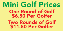 Mini Golf Price To Play Banner