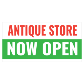Antique Store Now Open Banner