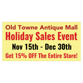 Antique Store Holiday Event Banner