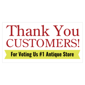 Antique Store Thank You Customers Banner