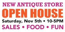 New Antique Store Open House Banner