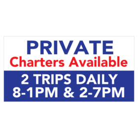 Private Charters Available Banner