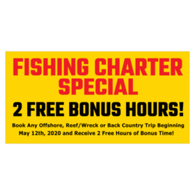Extra Hour Fishing Charter Specials Banner