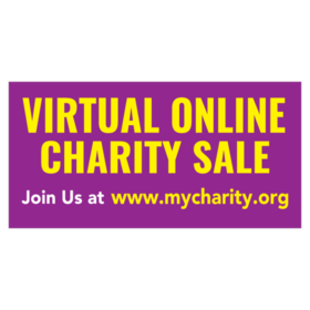 Virtual Online Charity Sale Announcement Banner