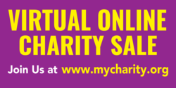 Virtual Online Charity Sale Announcement Banner
