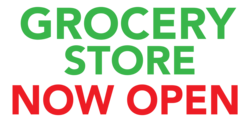 Grocery Store Now Open Banner
