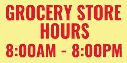 Grocery Store Hours Open Banner