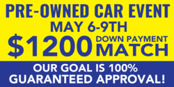 Guaranteed Pre-Owned Car Credit Approval Banner