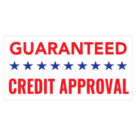 Guaranteed Credit Approval Stars In Center Banner