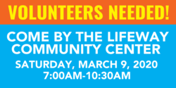 Community Center Volunteer Needed Banner