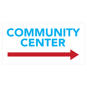 Directional Community Center Banner