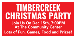 Community Center Christmas Party Banner