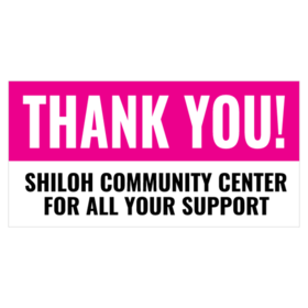 Community Center Thank You For Your Support Banner