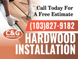 Call For Free Estimate Photo Ready Hardwood Installation Sign