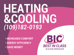 Two Tone Pink and Red Heating and Cooling Services Listed Yard Sign