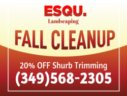 % Off Fall Leaves Cleanup Sign