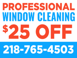 $ Off Professional Window Cleaning Yard Sign