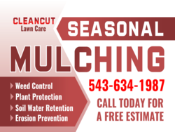 Seasonal Mulching Services Sign