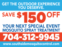 Blue Red and White Save Custom Price Off Your Next Mosquito Treatment Yard Sign