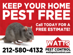 Photo of Rodent On Red and White Brandable Keep Your Home Pest Free Yard Sign