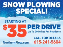 Snow Plowing Services Special Custom Price Sign