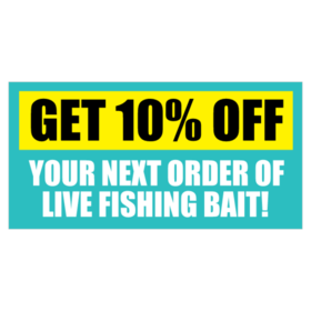% Off Fishing Bait Banner