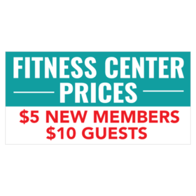 Fitness Center Member and Guest Pricing Banner