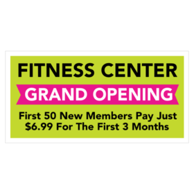 Fitness Center Grand Opening Banner