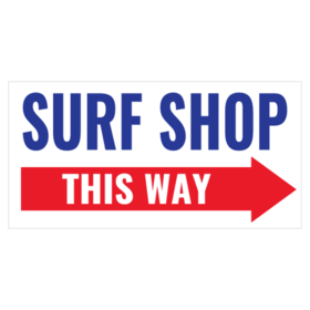 Directional Surf Shop Banner