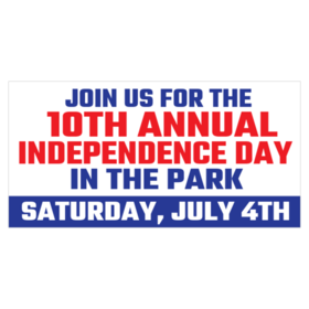 Join Us Annual Independence Day In The Park Banner