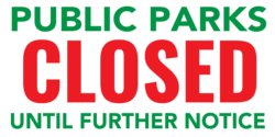 Public Parks Closed Banner