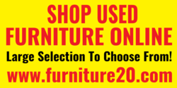 Red and Yellow Text On Yellow Shop Furniture Online Banner